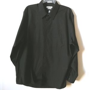 Men's Van Heusen Black Long Sleeve Dress Shirt